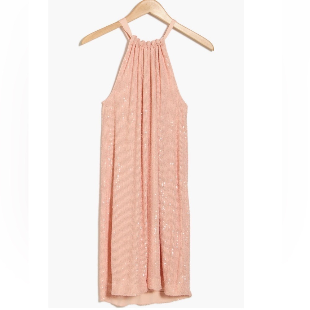 NWT TRINA TURK LIGHT PINK SEQUIN MINI DRESS